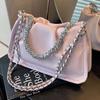 Small Vintage Pleated Shoulder Bag Women's Summer 2023 New Korean Retro Chain Crossbody Bag
