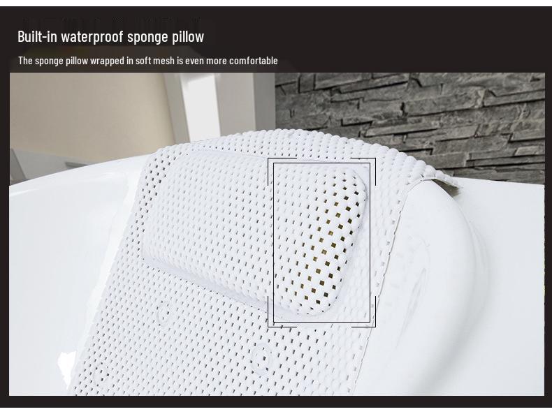 2020 PVC Foam Bath Pillow Mat - Large, Comfortable, Non-Slip Bathtub Cushion