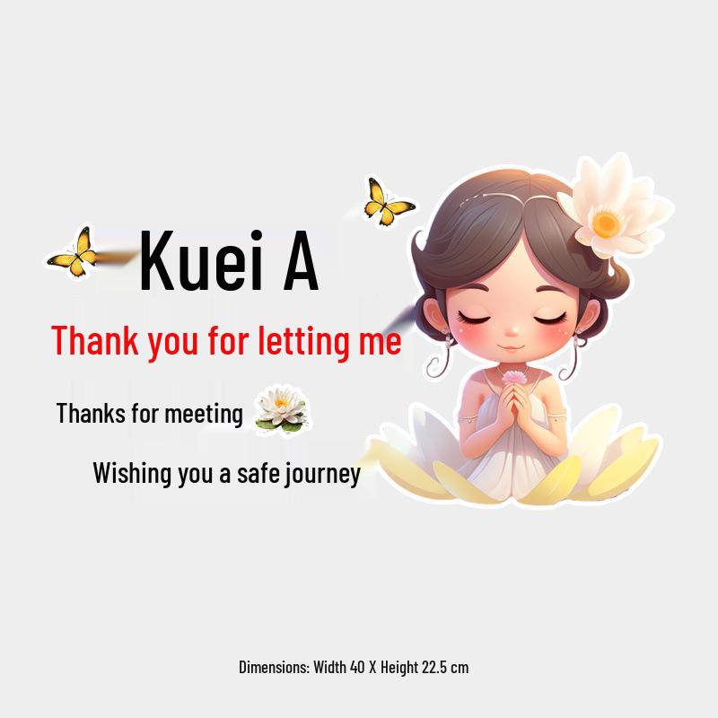 Grateful Meet Sticker: Wishing a Safe Journey - Rear Windshield Decal for New Drivers