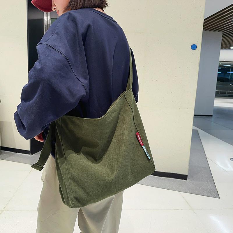 Crossbody Bag Women's Large Capacity Canvas Bag Student Class Commuter Shoulder Bag
