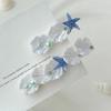 1 Pair Hairpins Imitation Shell Starfish Decor Hair Clips Ocean Style Summer Side Bang