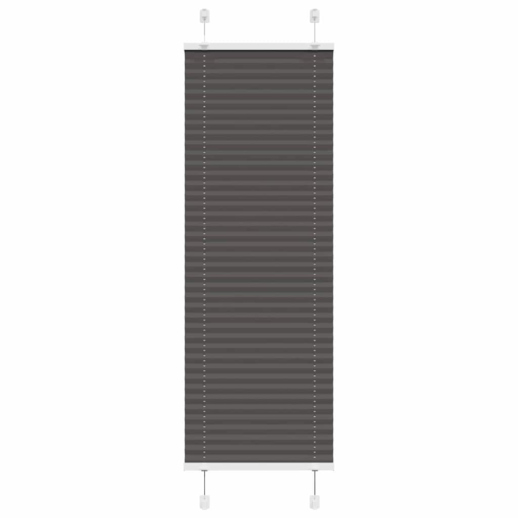 Black Pleated Roller Blind 50X100 Cm Fabric Width 49.4Cm