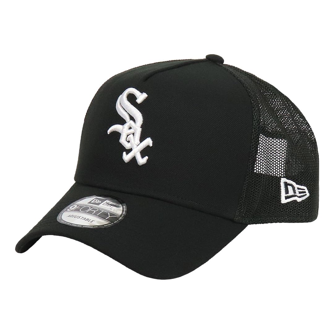 

Кепка-сетка 9FORTY NEWERA Кепка Trucker Hat MLB Major League Весна-Лето Snapback Chicago White Sox Черный Белый Логотип [New Era] A-Frame [Товар]