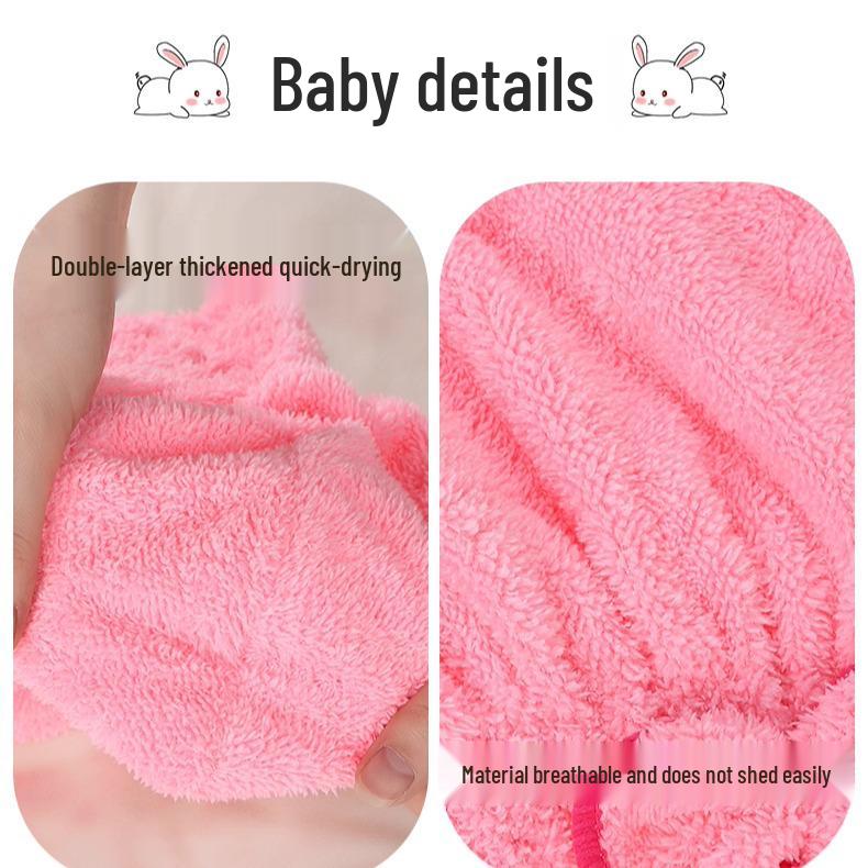 Women's Quick-Dry Super Absorbent Double-Layer Hair Drying Cap Towel
