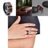 Titanium Steel Wooden Grain Ring With Resin Coating For Men And Women Fashion Jewelry