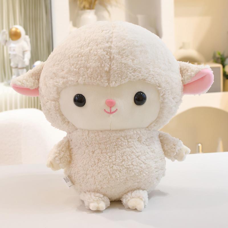 Cute Lamb Doll Plush Toy Couple Sheep Doll Sheep Baa Rag Doll Children Sleeping Pillow Gift 30*28*14cm   0.23kg