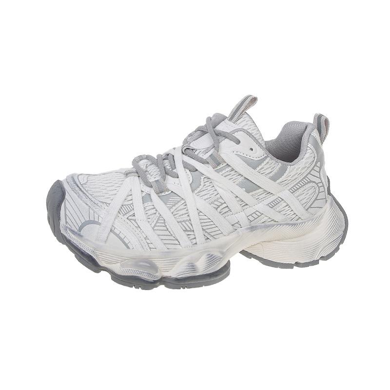 European station mesh thick-soled dad shoes women's 2025 spring new Bajia heightening breathable straps sports and leisure shoes