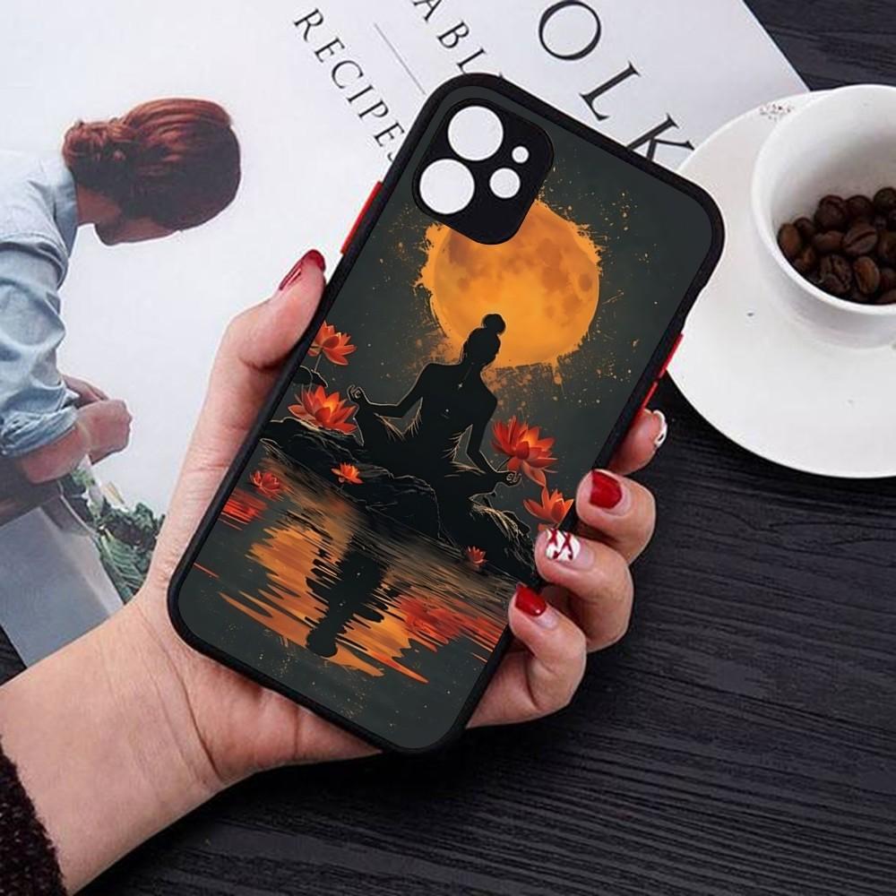 The Yoga Phone Case For IPhone 14 11 12 13 Mini Pro Max 8 7 Plus X XR XS MAX Translucent Matte Cover