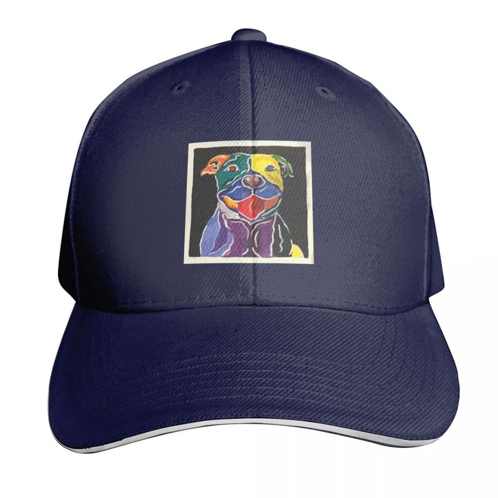 Happy Pitbull Baseball Cap Golf Hat Unisex summer hat hiking hat Kids Baseball Unisex Womens
