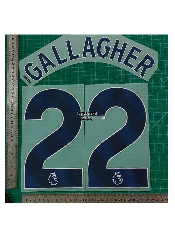 Tottenham Home 25-26 Adult Jersey (23cm) A+ 22# GALLAGHER Heat Transfer Decal