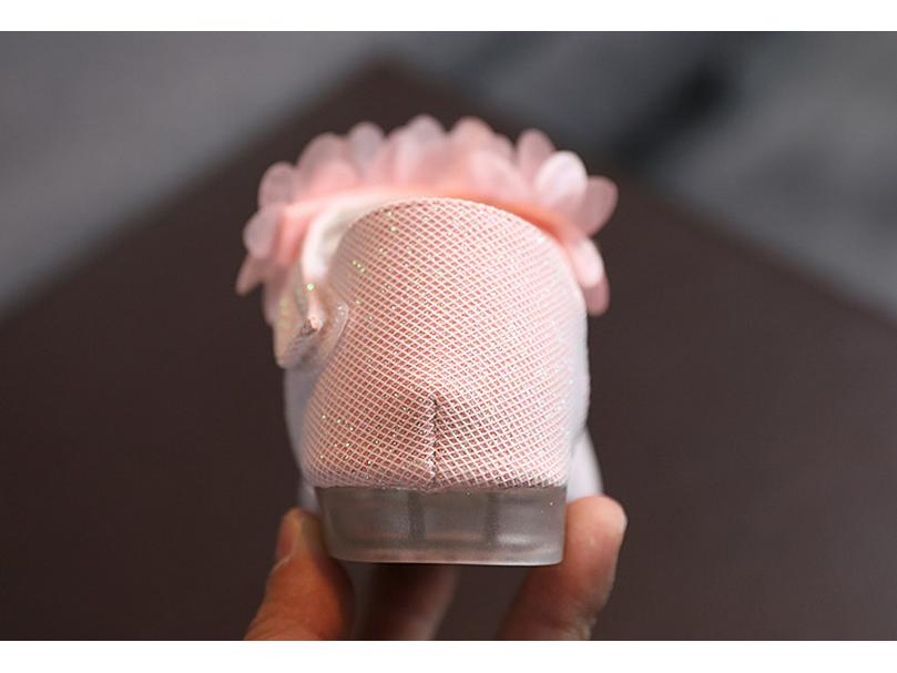 Girls' Summer Rhinestone Flower Sandals - Soft Sole Princess Dance Shoes