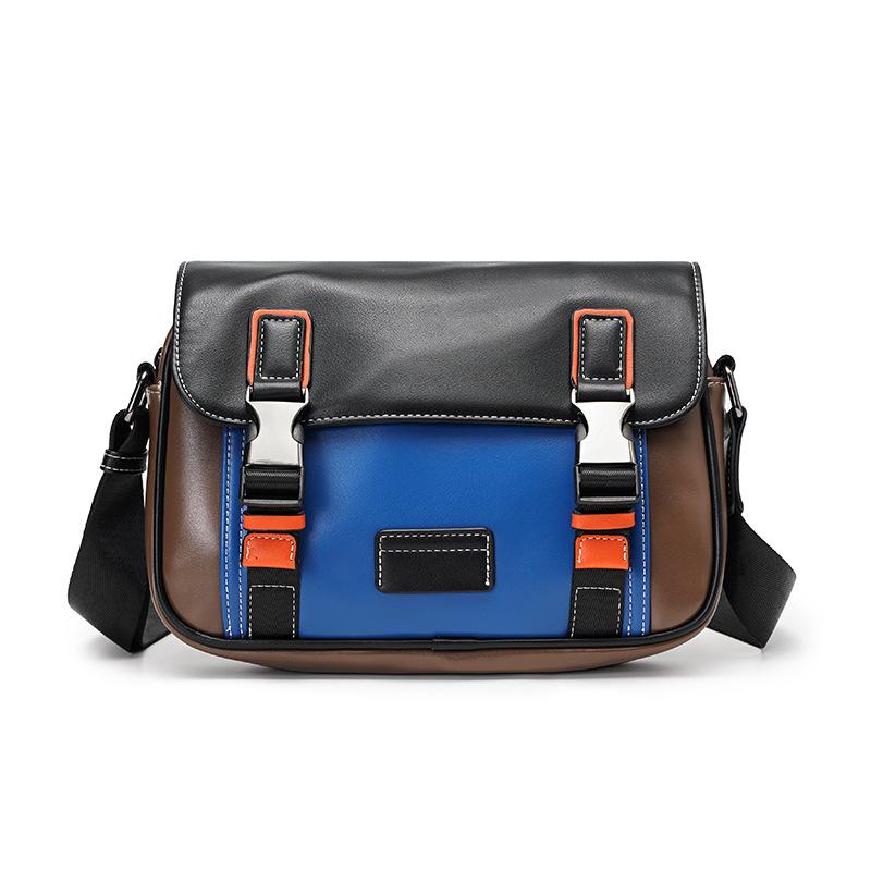 Men S Shoulder Bag Trendy Men S Retro Cross Mail Carrier Bag Messenger Bag Men S Small Square Bag Back Satchel темно-коричневого