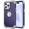For Iphone 16 15 14 13 12 11 Pro Max Mini XS XR MAX Case Full-Body Cover 3 In 1 Hybrid Hard PC Silicone Heavy Duty Rugged Bumper