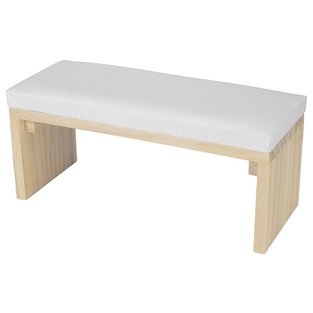 Nail Art Hand Pillow Mat Soft PU Leather Wooden Stand Arm Rest Cushion for Nail SalonWhite