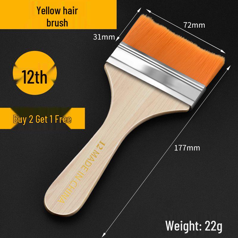 Soft Nylon Bristle Industrial Cleaning and Dusting Brush - No Trace, Wool, and Latex Paint Brush