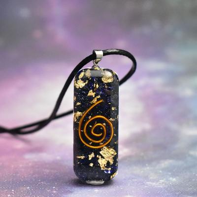 Pendente Orgonite de Proteção Colar de Turmalina Negra Energia Orgone Cristais de Cura de Chakras Tubos de Alívio de Estresse Pêndulos Joias