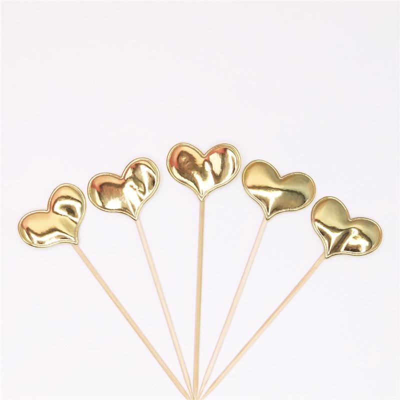 Large Glittery Leather Birthday Cake Topper Set: Heart, Star, Five-Pointed Star, and Crown