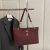 Large capacity tote bag autumn and winter versatile commuter shoulder underarm bag texture handbag