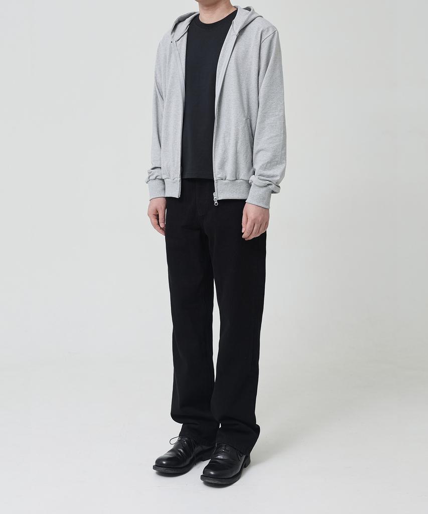 Ox Studios Lightweight Zip-Up Hoodie (Melange Grey)