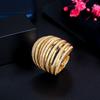 18K Gold Plated Ring, Women'S Jewelry Ring, Retro Multi-Row Zir*****Pen Ring.