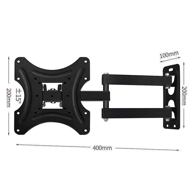 Multifunctional TV Wall Mount: LCD Monitor Retractable Swivel Bracket 117B-2