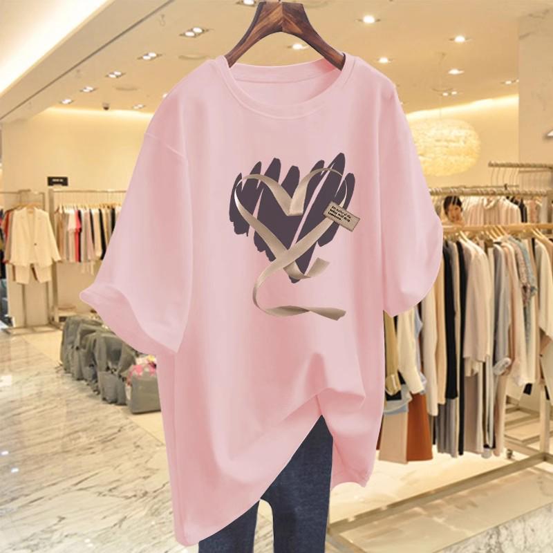 2025 Summer Women's European Style Loose Fit White T-shirt with Short Sleeves