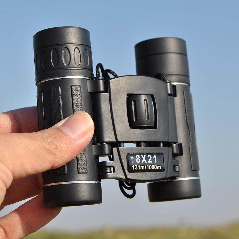 Portable 10X22 HD Low-Light Night Vision Binoculars for Moon Watching - Children's Gift 8X21
