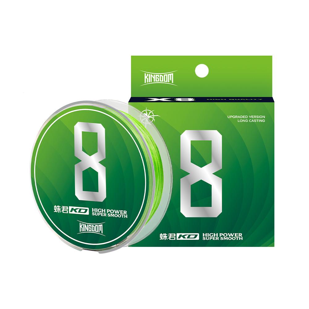 Kingdom Fishing Lines 150m 8 Strands PE Braid Line  Green Multifilament PE Line High Power Super Smooth