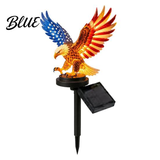 Bald Eagle Garden Decor America 250th Anniversary Solar Light Patriotic Memorial Day Decor Decoration Powered Stake Light for 4th of July
