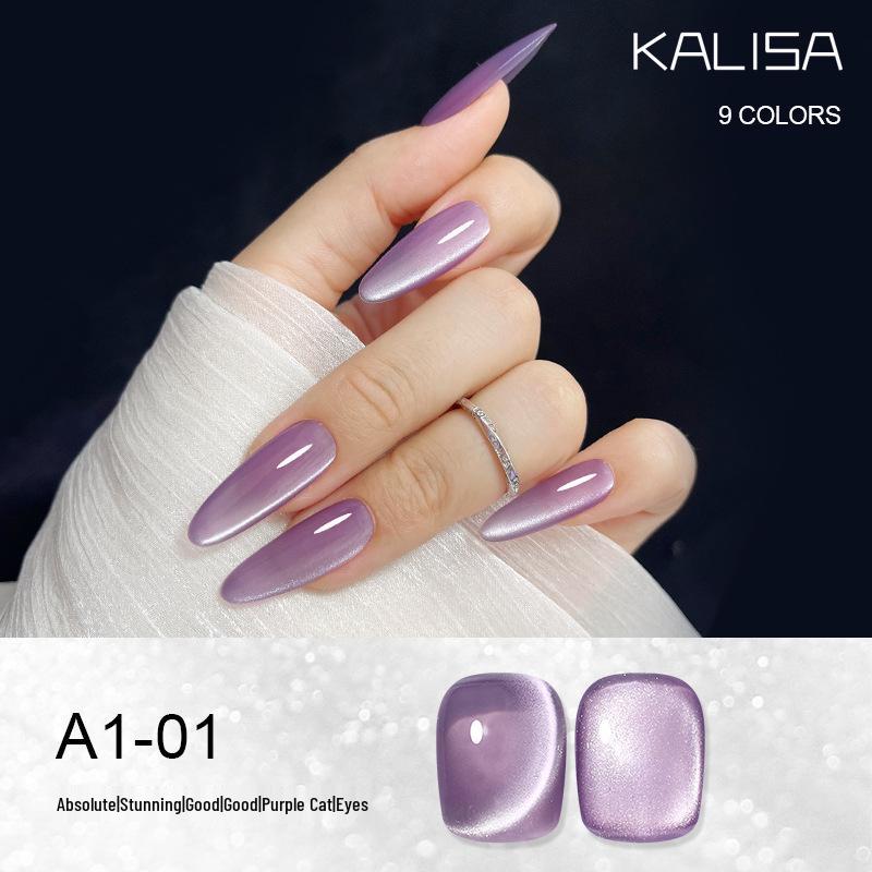 2026 Trendy Purple Cat Eye Nail Gel - Illuminating & Whitening Phototherapy Art