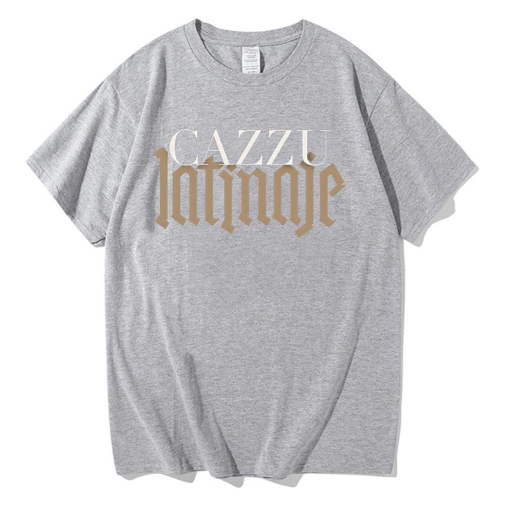 Cazzu Latinaje Album Cotton Tee Crew Neck Summer Clothes T-shirts Vintage Unisex T-Shirt Summer Men Women Short Sleeve Clothes