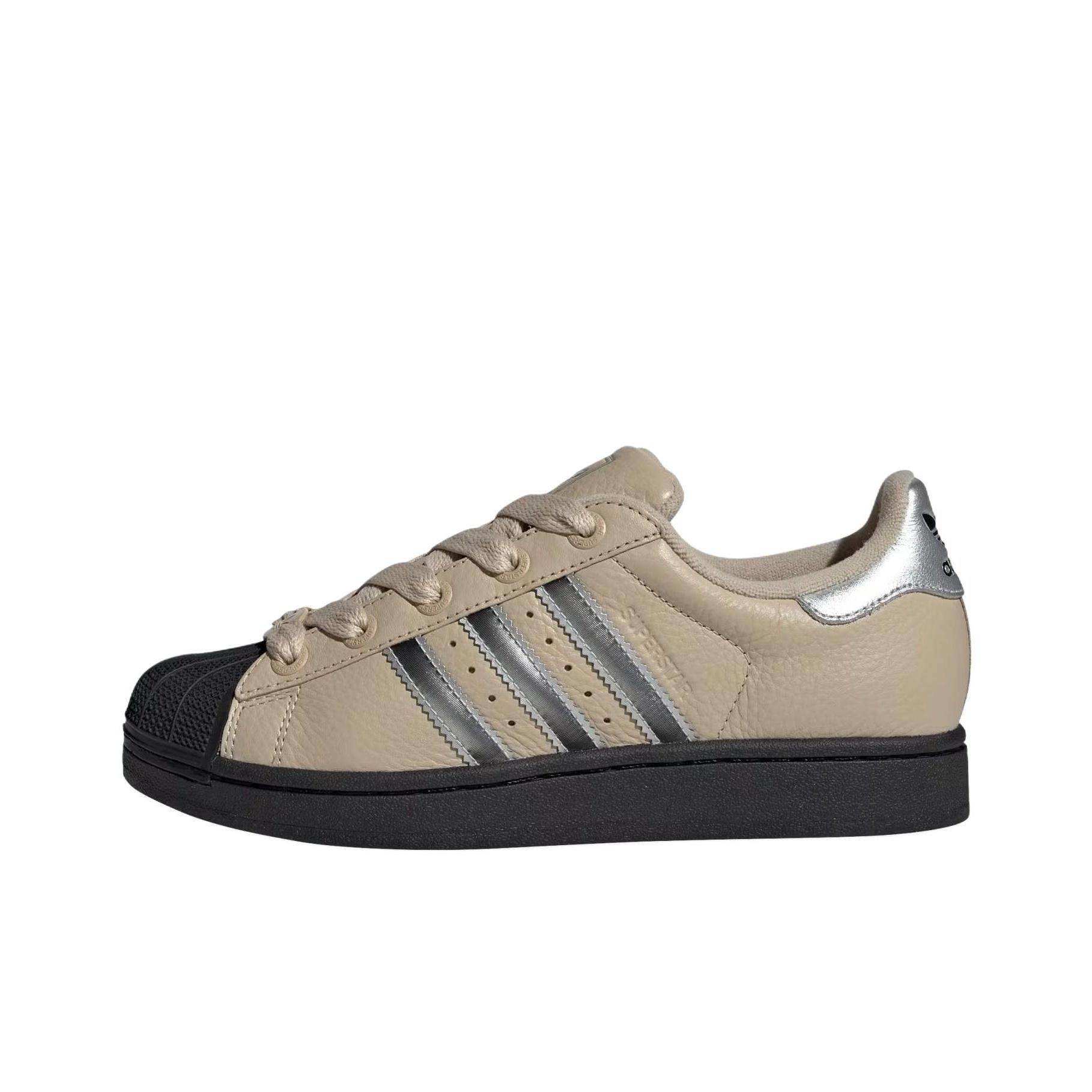 

adidas Superstar 2 Stone Khaki Women Sneakers Cream Silver-Metallic Core-Black JR4234 40⅔