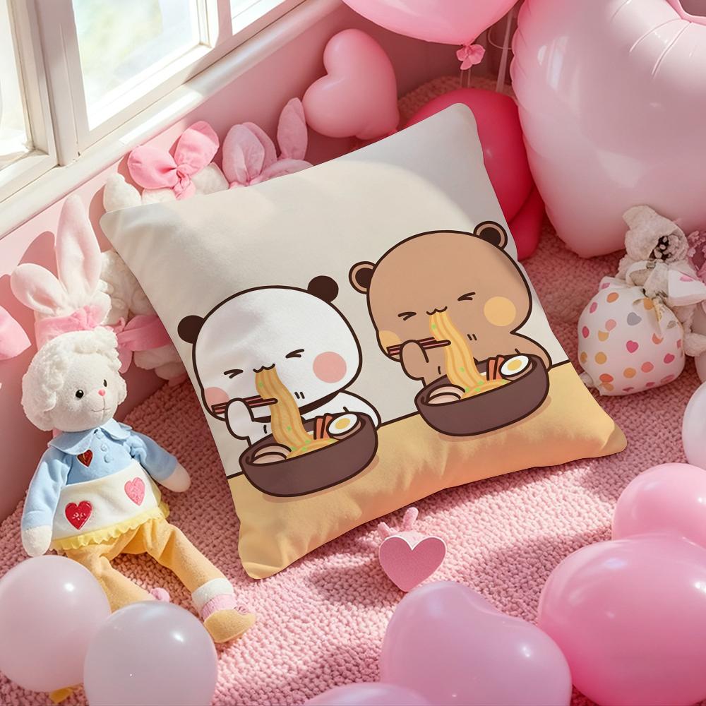 Panda Bubu And Dudu Cushion Cover Pattern Printed Pillowcase for Living Room Sofa Cushion Cover & Bedroom Decor