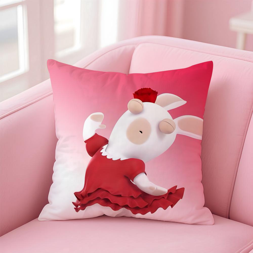 R-Rabbids I-Invasion Cushion Cover Home & Car Multi-Scene Pillow Cover - Reversible, Soft & Durable for Daily Use