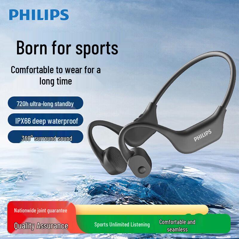 Philips TAA6609C Open-Ear Bone Conduction Sports Headphones