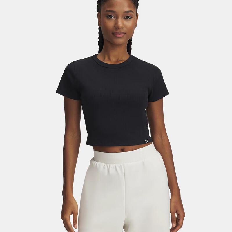Under Armour Women s Cropped Slim-Fit Short Sleeve T-Shirt Medium