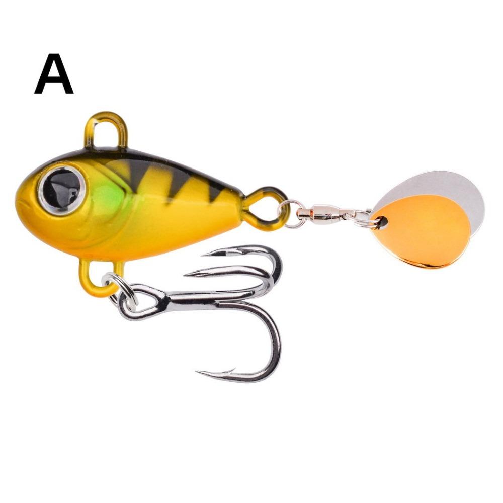 2pcs 5.5cm 10g VIB Lure Spoon Wobbles Vibration Spoon Fishing Lure Metal Fishing Bait  Ice Fishing