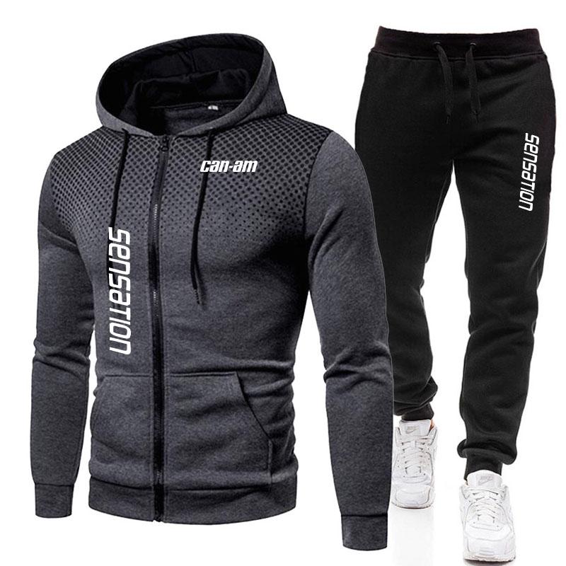Winter Men's New Sports Casual Loose and Plush Thickened Baseball Suit Set 2024