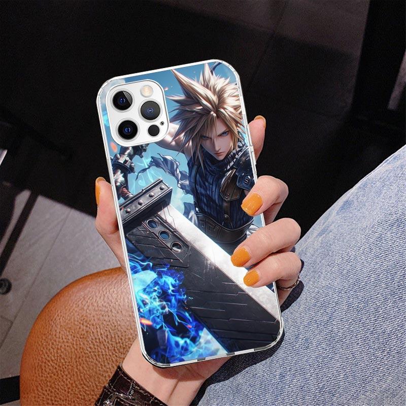 Final Fantasy FF VII Phone Case For iPhone 17 Air 16 Pro Max 16E 15 + 14 Plus 11 12 13 Mini 7 8 SE Gift Print Cover Fundas