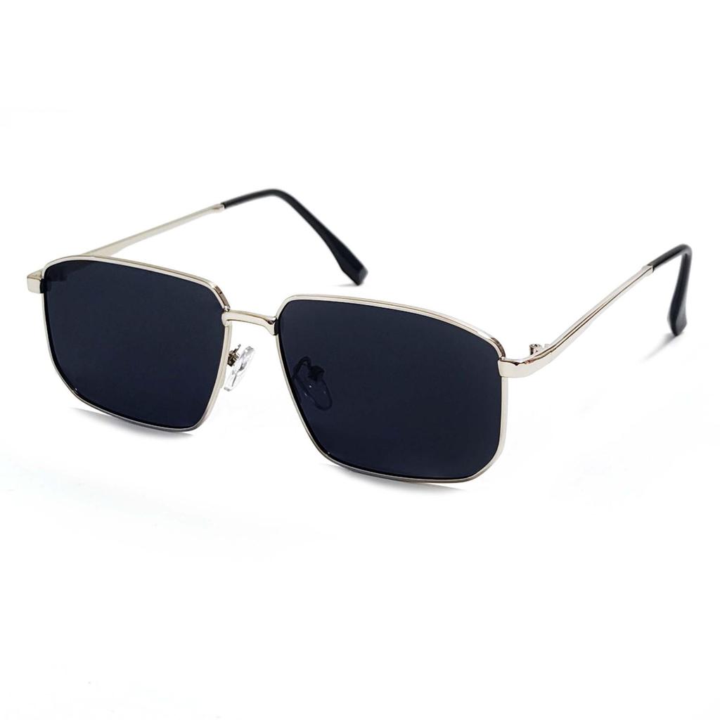 Celebrity Style Polarized Metal Square Frame Sunglasses for Driving and Fishing