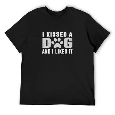 96 I Kissed a Dog and I Liked It T-Shirt Football T Shirt Boys Animal Print Funny T-shirt Anime T Shirts Men Clothing