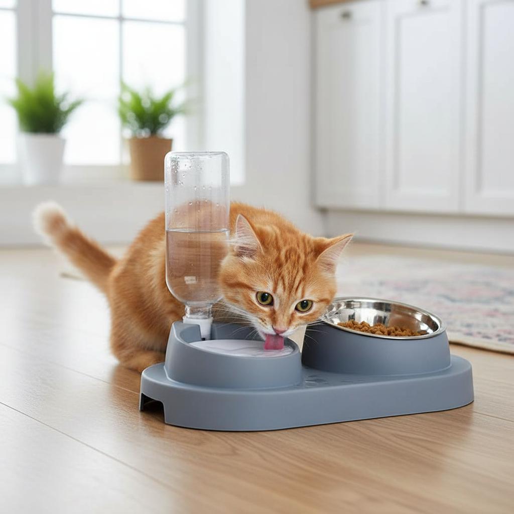 Pet Bowls Automatic Water Dispenser Feeder Cat Dog Food Water Bowl Non-slip Pet Feeding Supplies