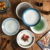 Japanese Sashimi Deep Plate Coarse Pottery Western Food Plate Household Ceramic Hat Light Bowl Black Ceramic Meal