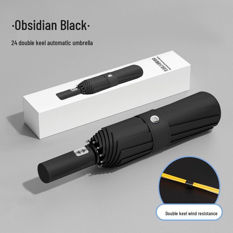 Enhanced Automatic Folding Umbrella for Men & Women: Dual-Use Sun & Rain Protection with Thickened Sunshade & UV Shield