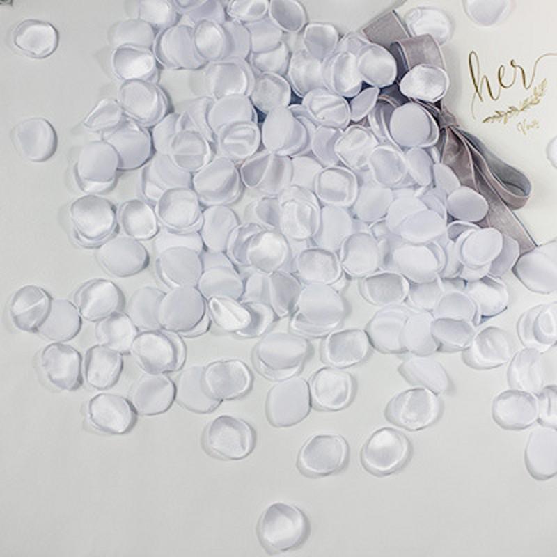 200 шт./пакет Искусственные лепестки роз Искусственные шелковые цветы Шелковые лепестки для Дня святого Валентина Свадебное украшение цветами белый