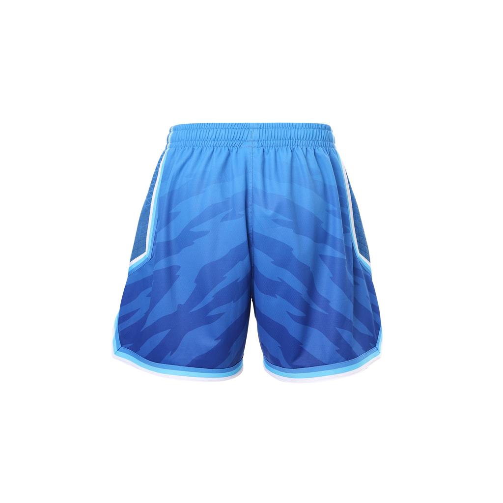 Li Ning Mens Basketball Series Loose Breathable Comfortable Quick-Dry Basketball Shorts Men shorts Xinjiang-Blue AAPS421-1
