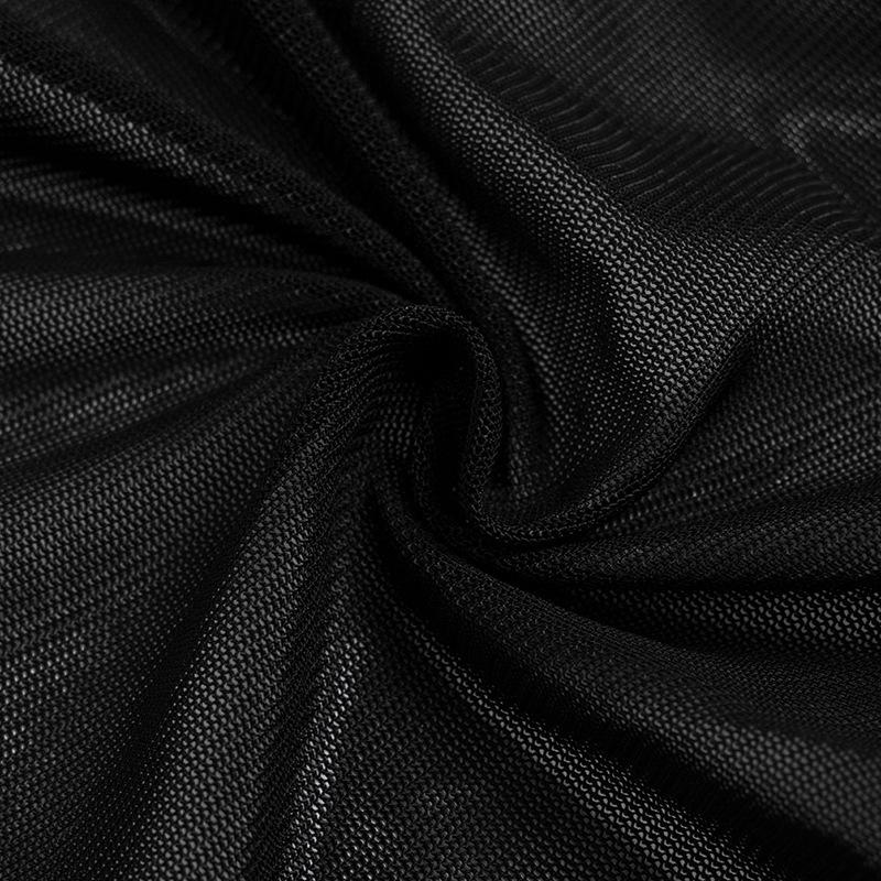 Autumn 2023 European & American Women's Mesh Spliced PU Leather Dress