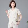 Lonsa Women's Embroidered Loose Cotton T-Shirt