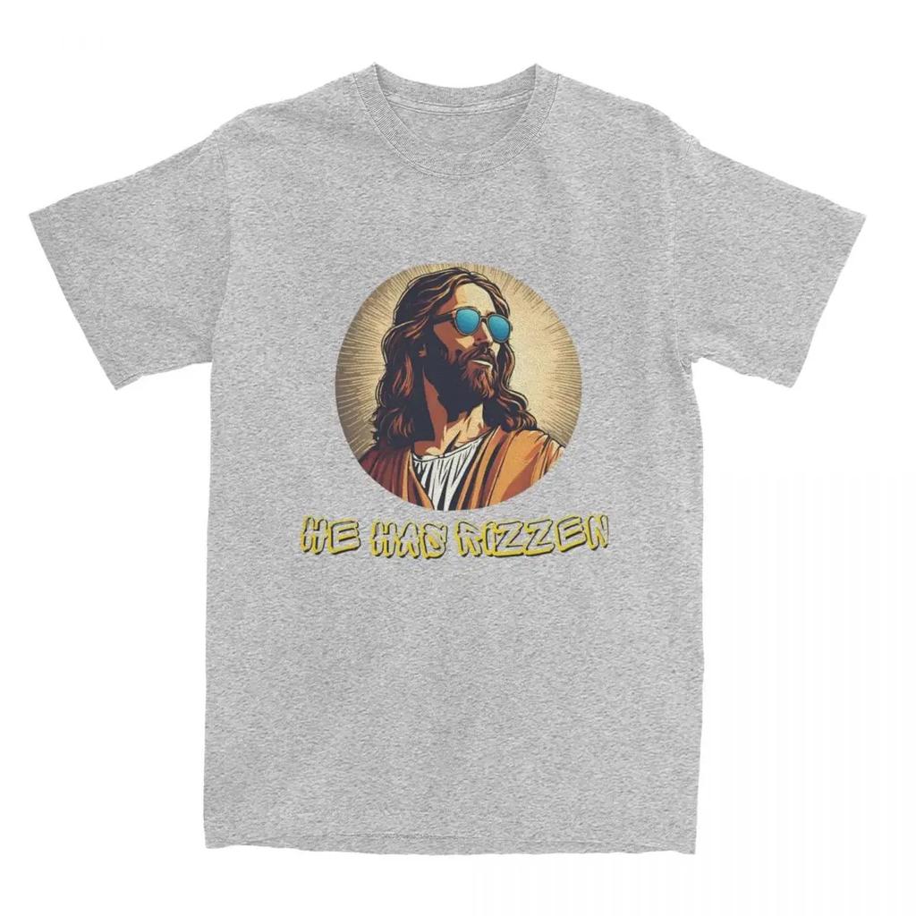 Summer Jesus Christ Has Rizzen T Shirt Accessories for Men Women Pure  Funny Saint Tee Shirt Short Sleeve Tops