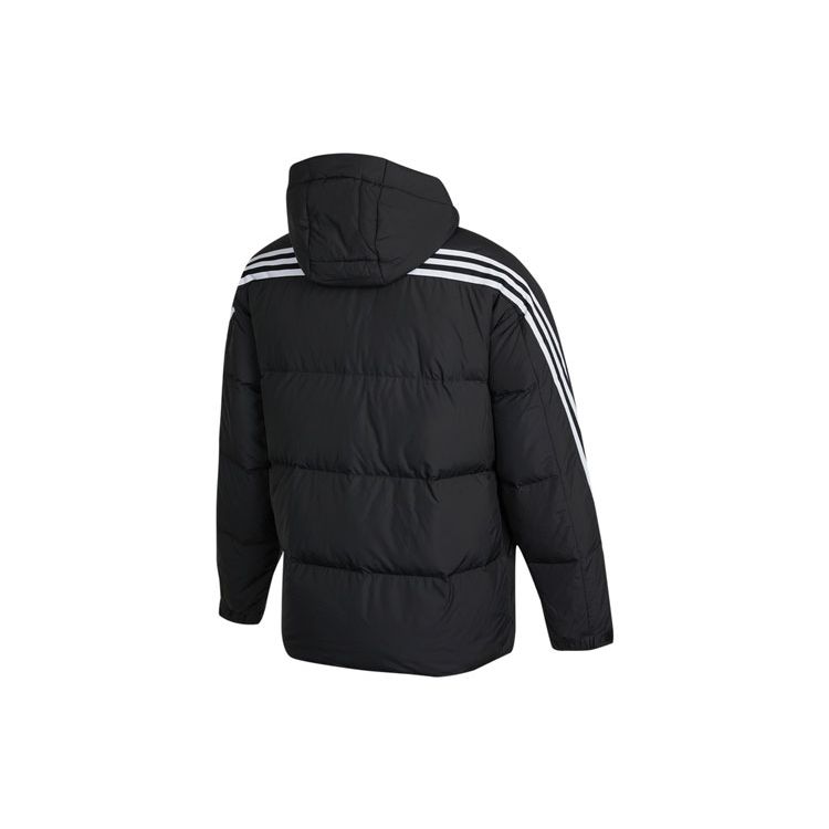Adidas Puffy Down Jacket With Hood Men Outerwear Black H20754